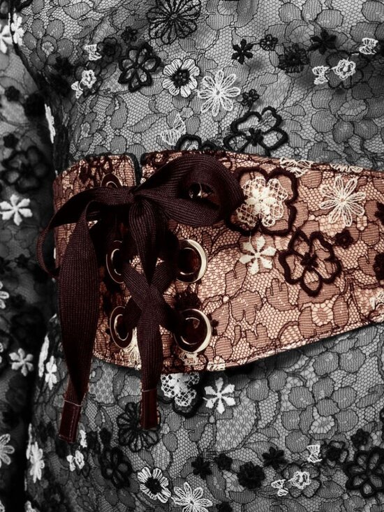 Agent Provocateur MAGDELENA Belt NWT Black & Cream [I]